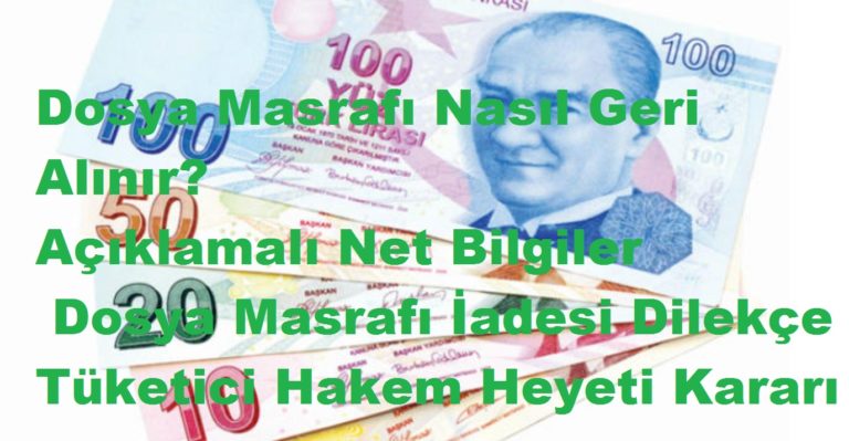 Kredi Dosya Masraflarının Geri Alınması